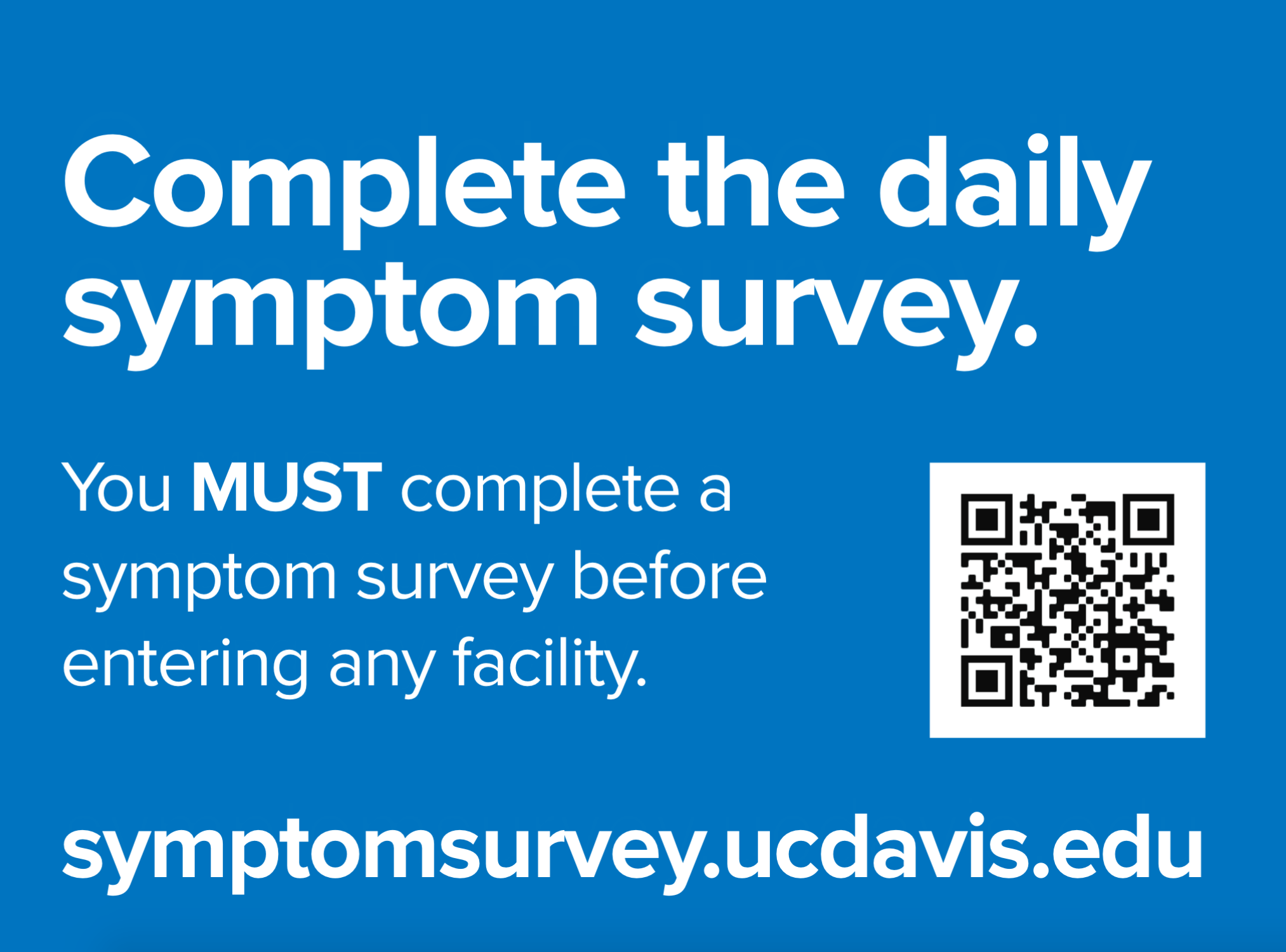 Complete the Daily Symptom Survey - poster